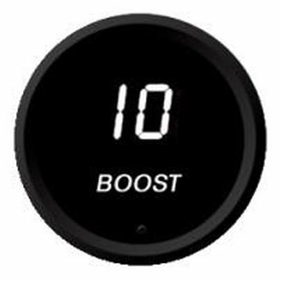 Led digital boost gauge white / black bezel 0-30 psi new intellitronix m9011w