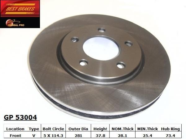 Best brakes gp53004 front brake rotor pair