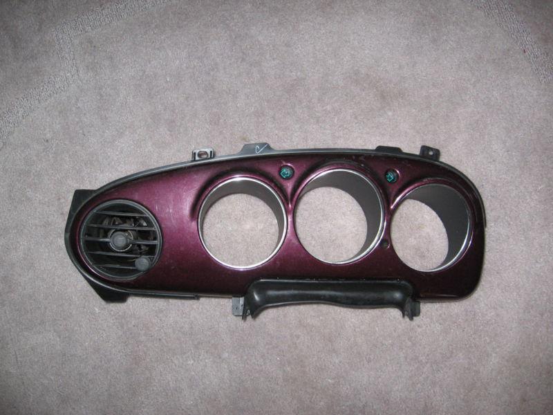 Oem 01-05 chrysler pt cruiser speedometer cluster gauges trim bezel purple