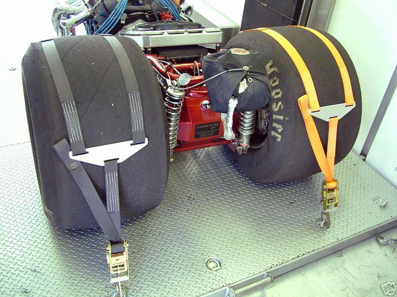 Dragster tie down straps