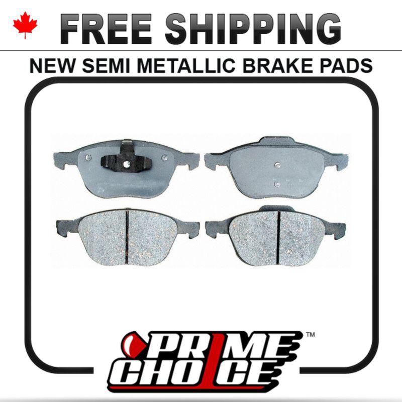 New premium complete set of front metallic disc brake pads with shims