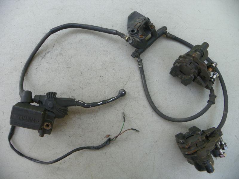 82 yamaha maxim xj 750 complete front brakes master cylinder calipers & hoses