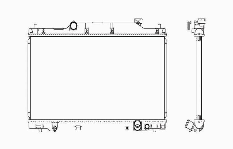 Replacement radiator 02-05 honda civic si manual transmission 2.0 l4 19010pnf003
