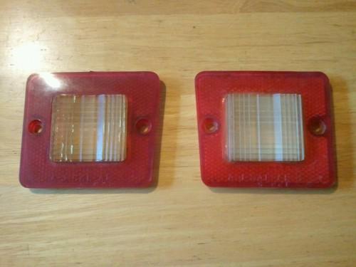 Amc jeep wagoneer backup light lenses, (2) right and left 1965-1983 nice used