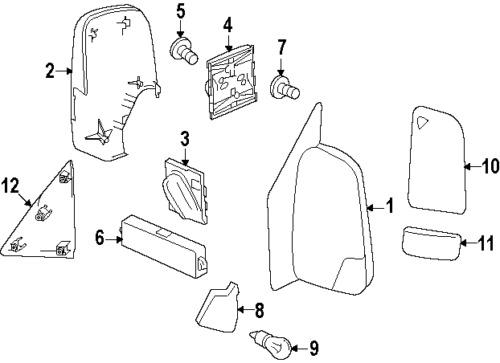 Mercedes-benz 0008111022 genuine oem factory original mirror cover