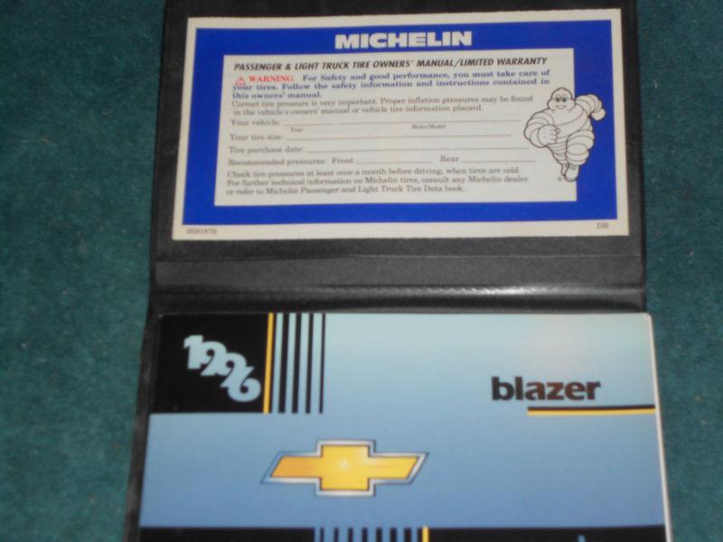 1996 chevrolet blazer owner's manual / original guide!!