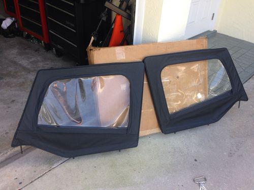 Jeep cj7 upper doors with fame - black denim used. super clean.