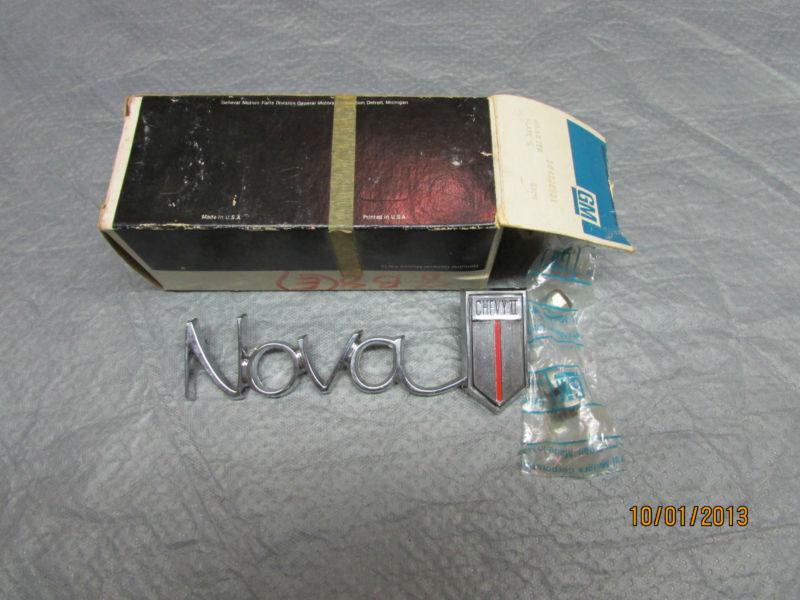 1966-1967 nova / chevy ii  rear quarter emblem us made