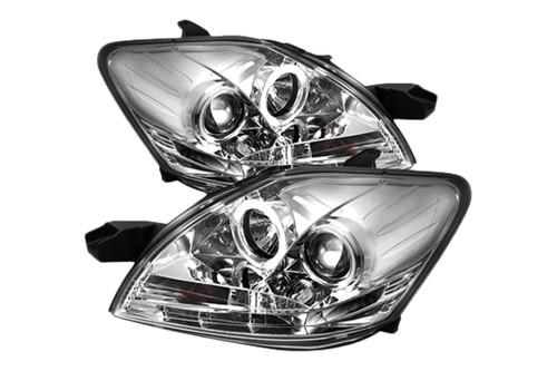 Spyder tya074ddrlc chrome clear projector headlights head light w leds drl