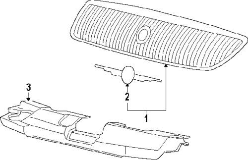 Chrysler 68031754aa genuine oem factory original grille assy