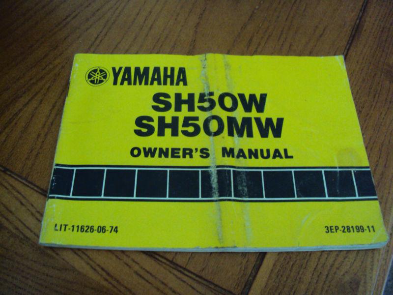 Vintage 1988 yamaha sh50w - sh50mw scooter owners manual