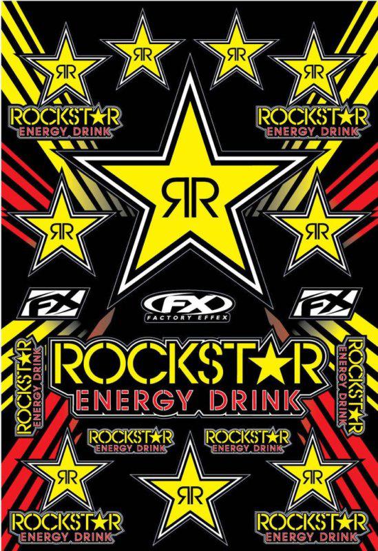 Factory effex rockstar energy mylar sticker decal sheet universal