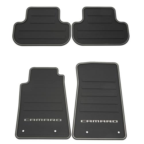 10-13 chevy camaro front and rear premium all weather black floor mats 22766717