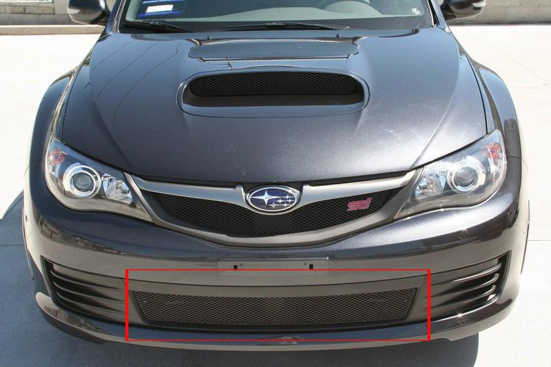 2008-2010 subaru impreza wrx sti grillcraft lower black 1pc grille insert grill 