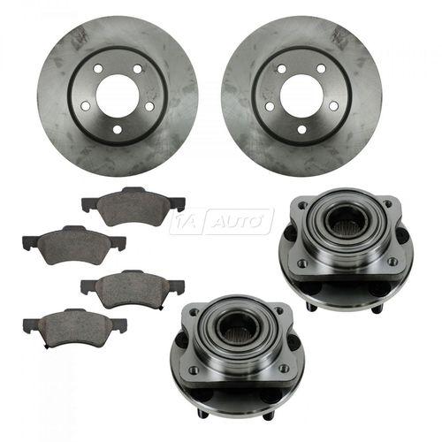 Wheel hub ceramic brake pad rotor front kit for town & country grand caravan new