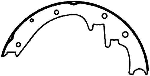 Bendix r670 brake pad or shoe, rear-relined brake shoe