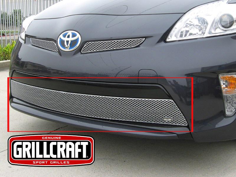 2012-2013 toyota prius grillcraft lower silver 1pc grille insert mx grill 