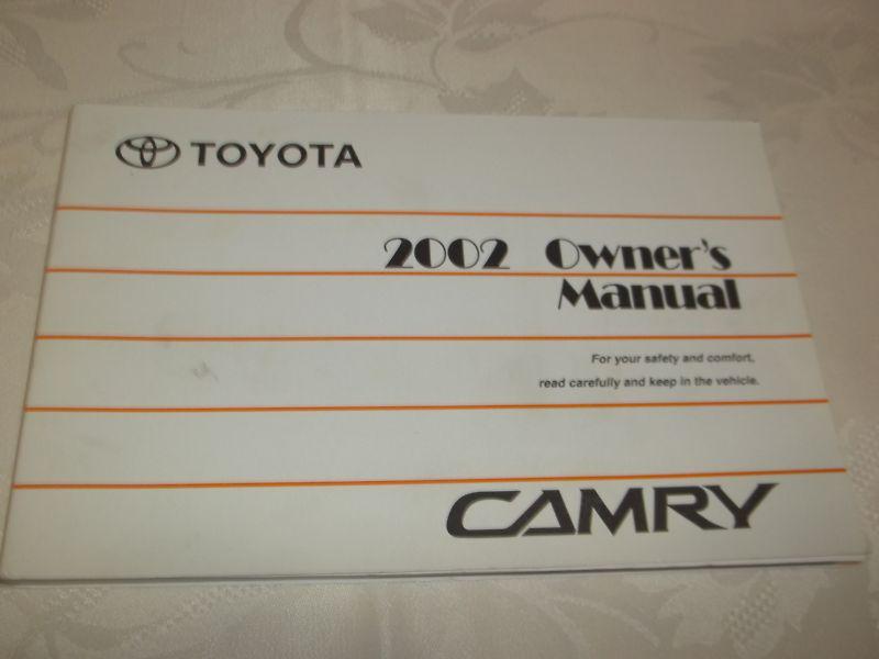 2002 toyota camry owner manual. / free s/h / oem