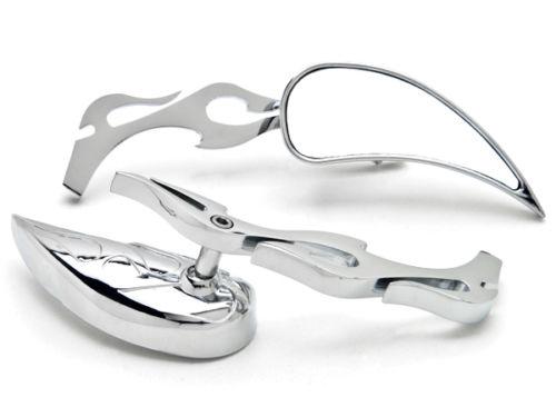 Tear drop chrome mirrors for harley davidson dyna glide fat bob street bob