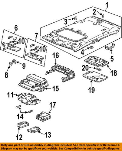 Honda oem 88217sdba01zb interior-roof-sunvisor holder