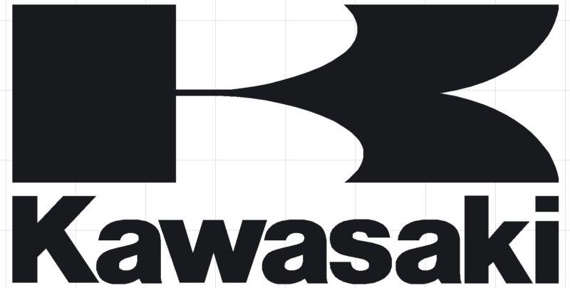 Kawasaki decals (2) 4 x 7.8 decals