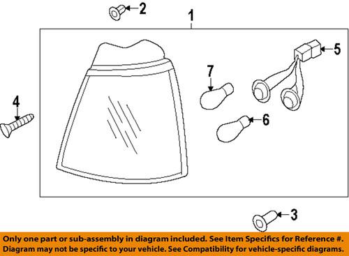 Kia oem 924011u000 tail lamp assembly