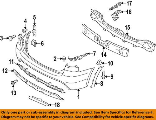 Kia oem 866621u000 rear bumper-side bracket