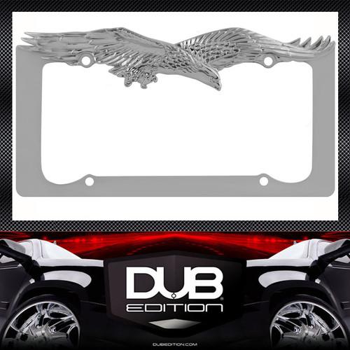 Chrome 3d eagle license plate frame nissan toyota gmc colorado dakota 