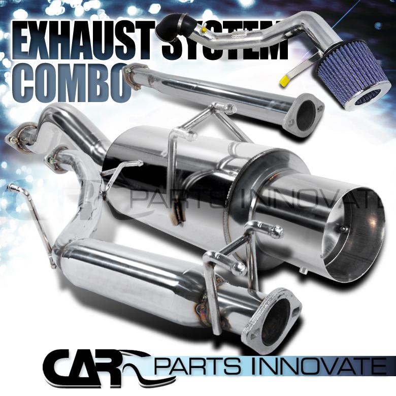 06-11 civic si 2dr 2.0l l4 cold air intake system+turbine filter+catback exhaust