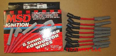 Ls1 ls2 ls6 corvette trans am igniton spark plug wires 8.5 mm red msd