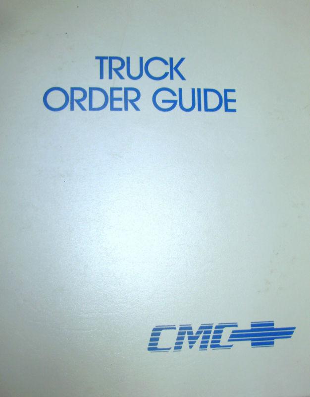 1991 chevrolet truck suv order guide data book c/k blazer suburban astro lumina