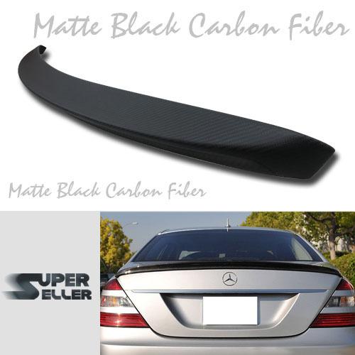 Matte carbon fiber mercedes benz w221 a type rear boot trunk spoiler 07☜