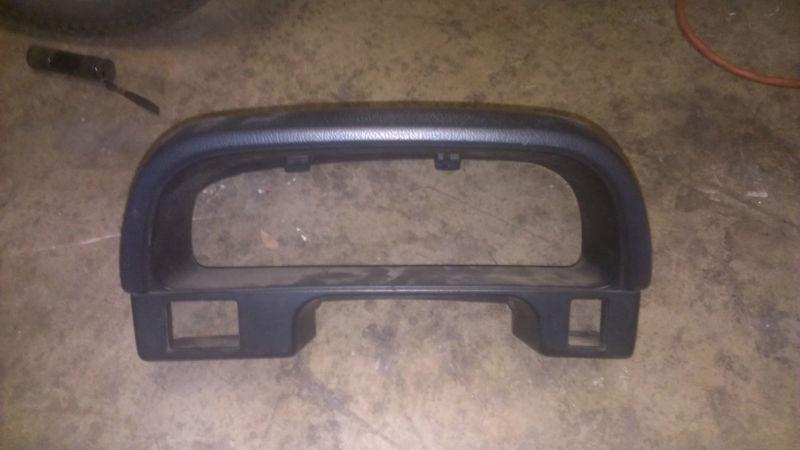 88-91 honda civic gauge instrument cluster bezel trim - black