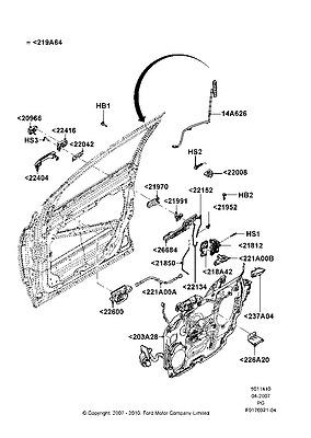 8g1z5422405am handle assy door outer 08 five hundred