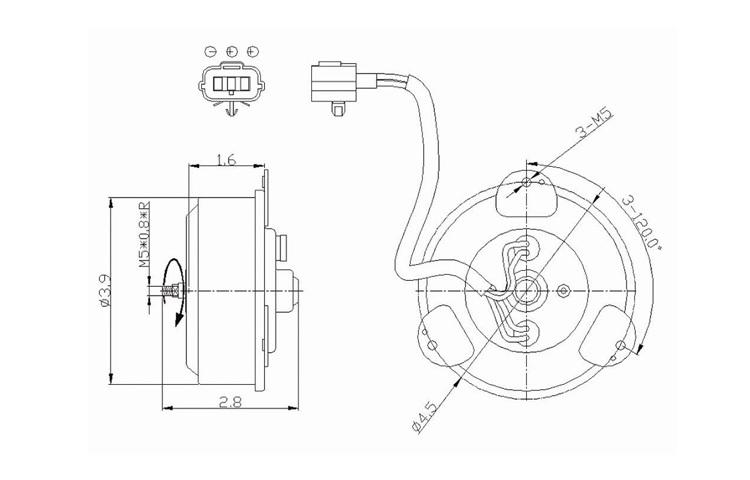 Radiator cooling fan motor 03-06 2003-2006 honda accord v6 2/4dr 19030rcaa01