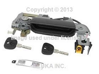 Bmw genuine outside door handle assembly with key black front right z3