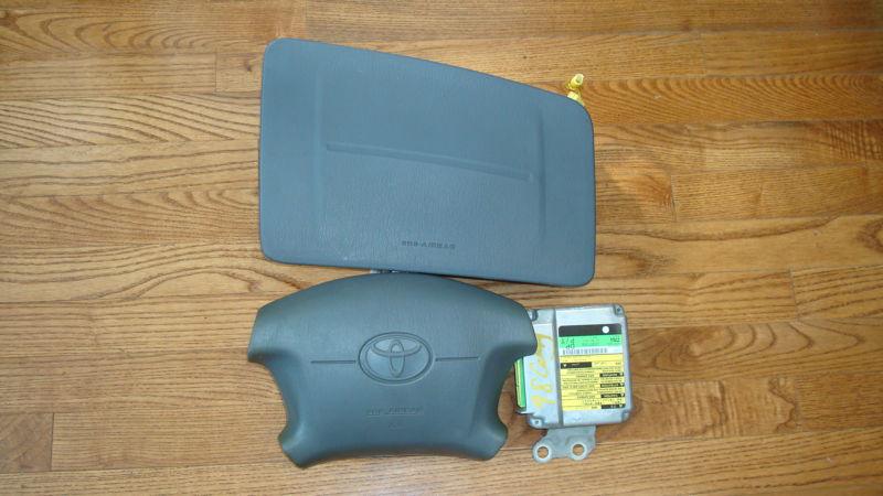 1998 1999 toyota camry oem gray driver & passenger airbags w/module #67236-72013