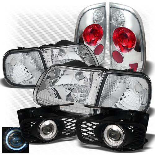 99-03 f150, 99 f250ld headlights + altezza tail lights + projector fog lights