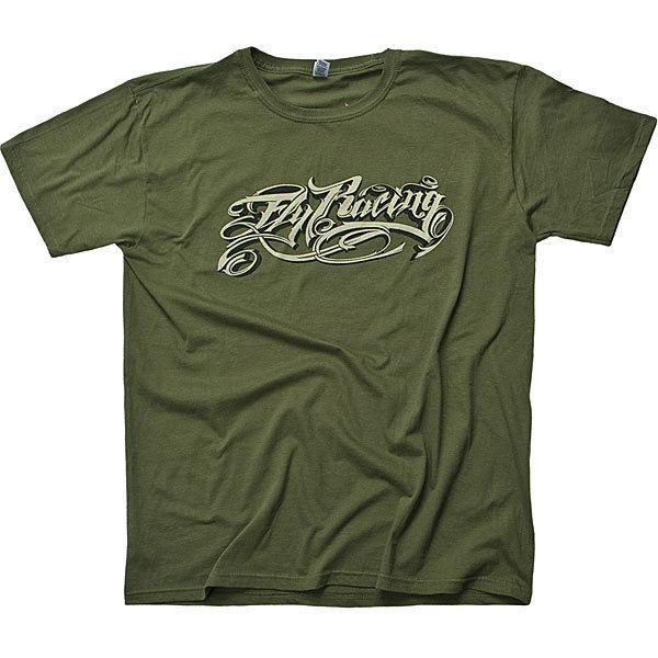 Fly racing custom t-shirt green (youth sm / small)