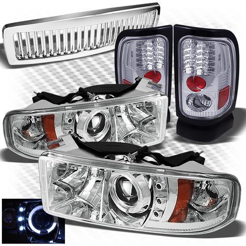 94-01 ram 1500, 94-02 2/3500 pro headlights + led perform tail lights + grille