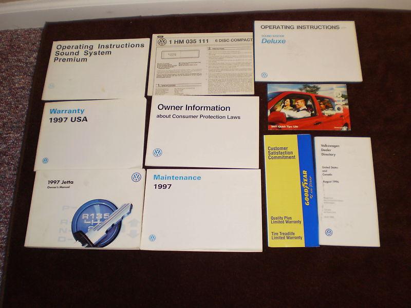 1997 vw volkswagen jetta gas/diesel complete car owners manual books guide all