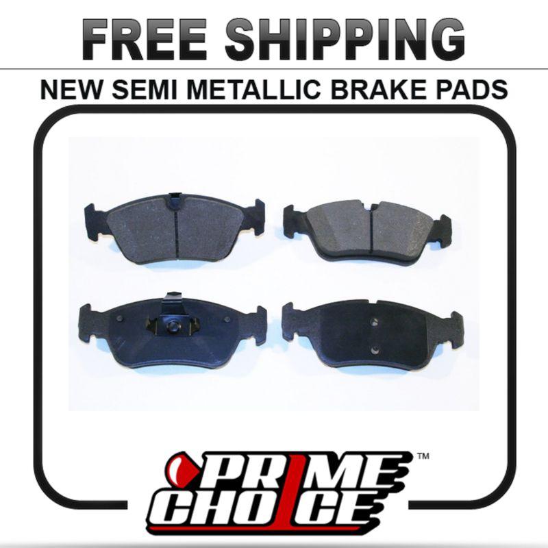 New premium complete set of front metallic disc brake pads with shims