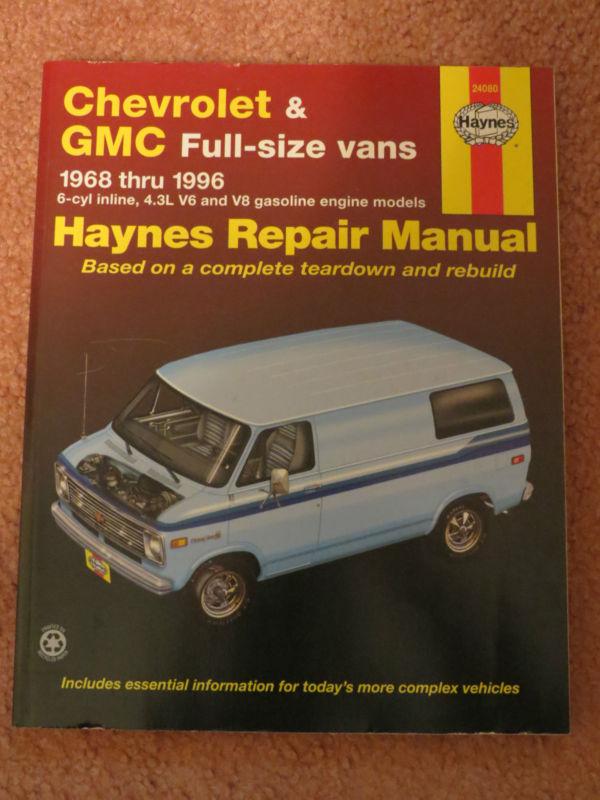 Haynes repair manual #24080 – chevrolet & gmc full size vans (1968-1996)