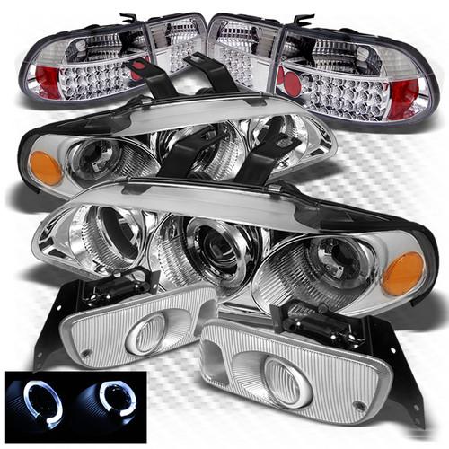 92-95 civic 3dr pro headlights + philips-led perform tail lights + fog lights