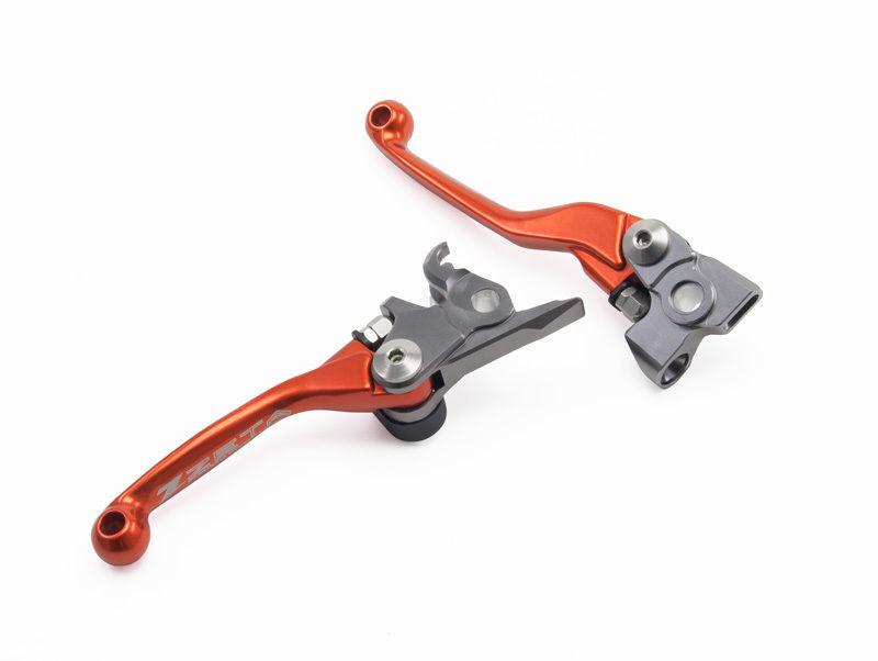 Zeta pivot lever set fp orange 250-450 sx / exc only with brembo clutch -4107