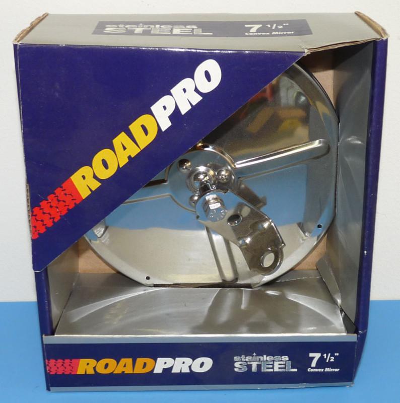 Roadpro 7.5" stainless steel exterior convex mirror with center stud new rp-20s