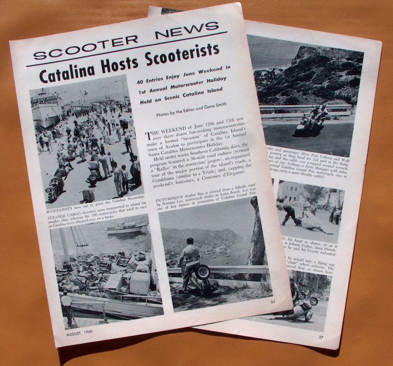 0959   1960 article: scooterists at catalina island!