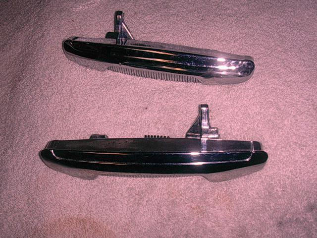 Amc rambler classic ambassador outside squeeze type door handles lh rh 1961 1962