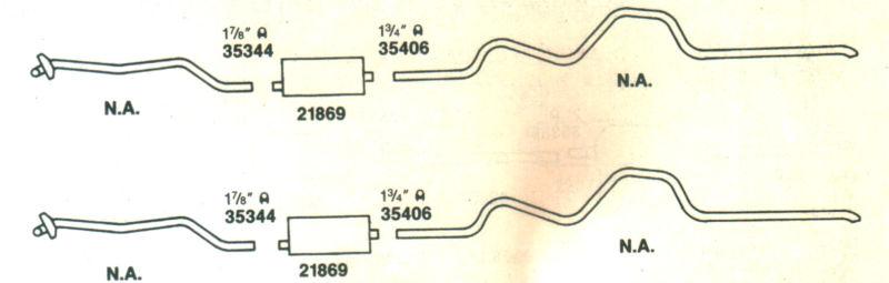 1960-1961 amc ambassador dual exhaust system,  aluminized 