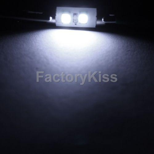 Gau canbus error-free 39mm 2-smd led car festoon white light bulbs #393